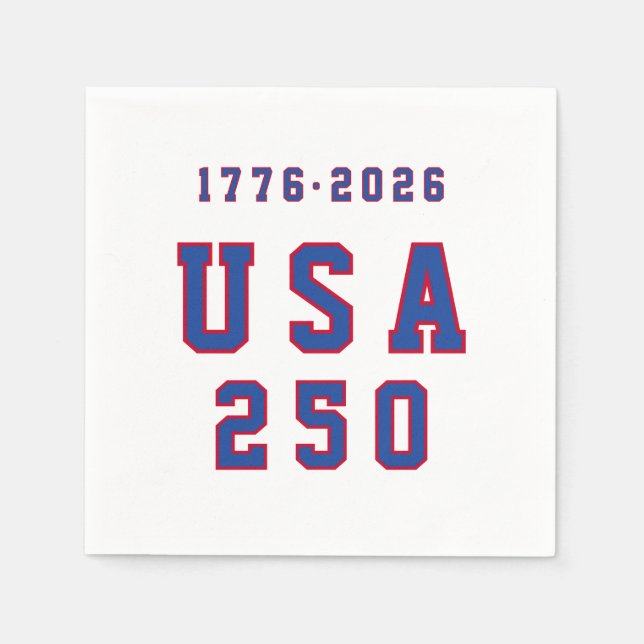 America's 250th Anniversary USA 250 1776 2026 Napkin (Front)