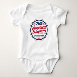 America's 250th Anniversary USA 4th of July Party Baby Bodysuit