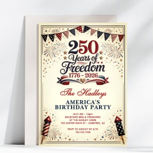 America's 250th Anniversary Vintage Invitation