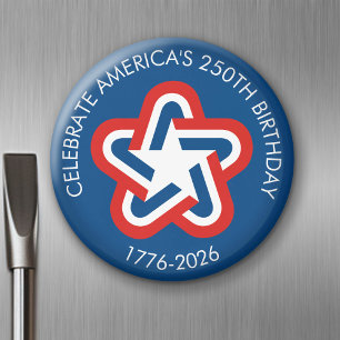 America's 250th Birthday - 1776-2026 Vintage Star Magnet