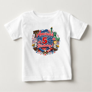 Americas 250th Birthday 4th of July Celebration Baby T-Shirt