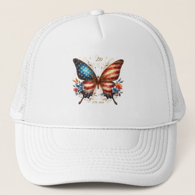 America's 250th Birthday Anniversary 1776 2026 Trucker Hat (Front)