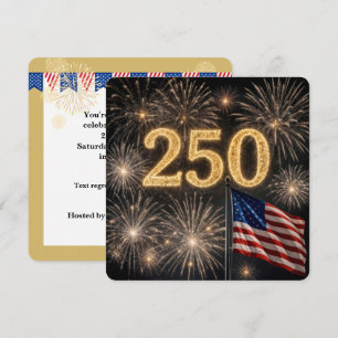 America's 250th Birthday BBQ Party Invitation