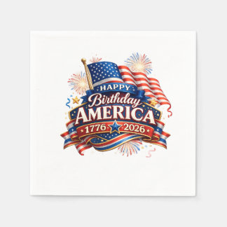 America's 250th birthday celebration napkin