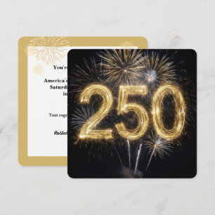 America's 250th Birthday Fireworks Invitation