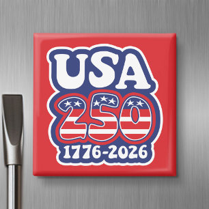 America's 250th Birthday - Groovy USA 250 Magnet