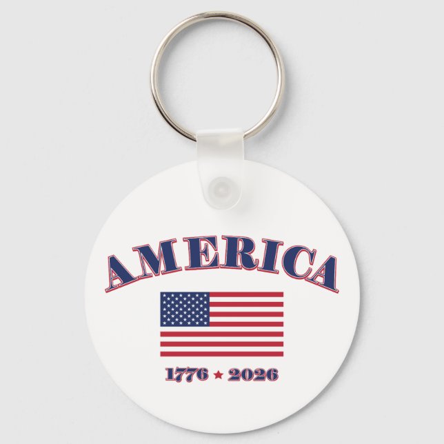 America's 250th Birthday Key Ring (Front)