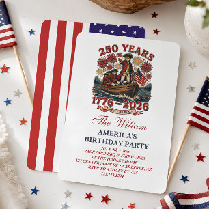 America's 250th Birthday Party Invitation