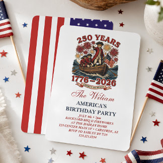 America's 250th Birthday Party Invitation