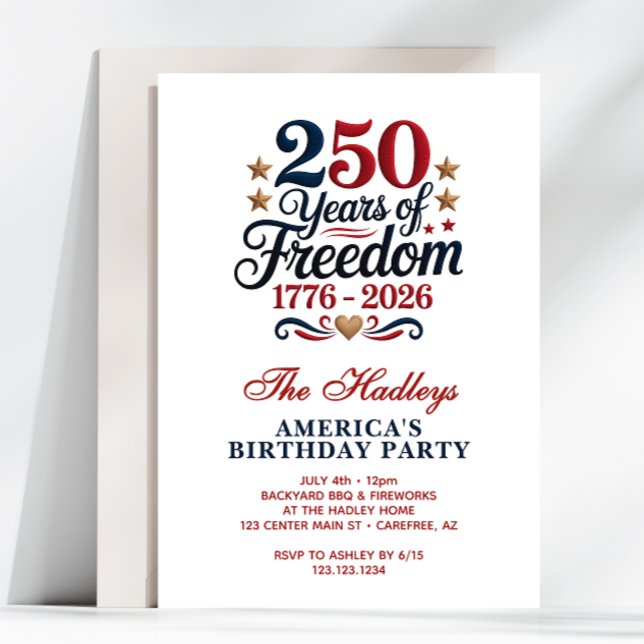 America's 250th Birthday Party Invitation (Creator Uploaded)