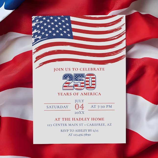 America's 250th Birthday Party Invitation (Creator Uploaded)