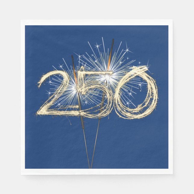 America's 250th Birthday Party Sparklers Napkin (Front)