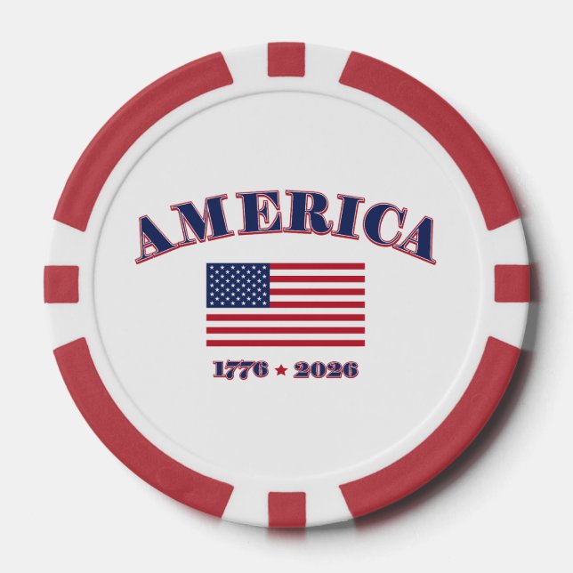 America's 250th Birthday Poker Chips (Front)