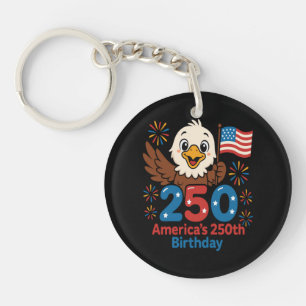 America's 250th Birthday - US Flag 250 Years Anniv Key Ring