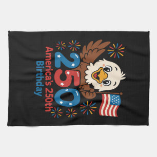 America's 250th Birthday - US Flag 250 Years Anniv Tea Towel