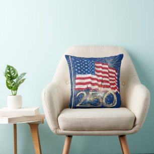 America's 250th Birthday With Sparklers Cushion