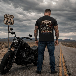 America's 250th Patriotic Motorcycle Biker T-Shirt