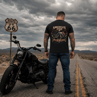 America's 250th Patriotic Motorcycle Biker T-Shirt