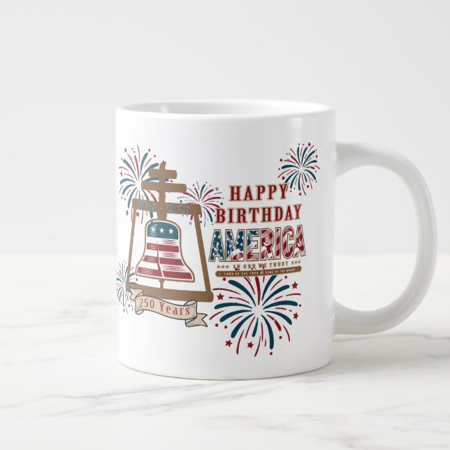 America's 250th Riverside Raincross Large Coffee Mug (Right)