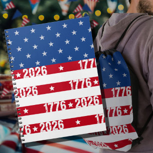 America's 250th Stars & Stripes 1776 2026 Notebook