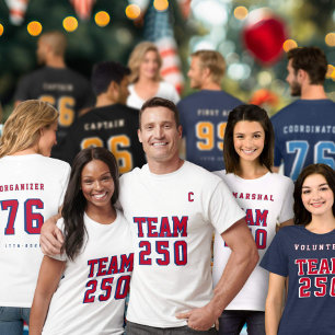 America's 250th Team 250 Event Name Party Jersey   T-Shirt