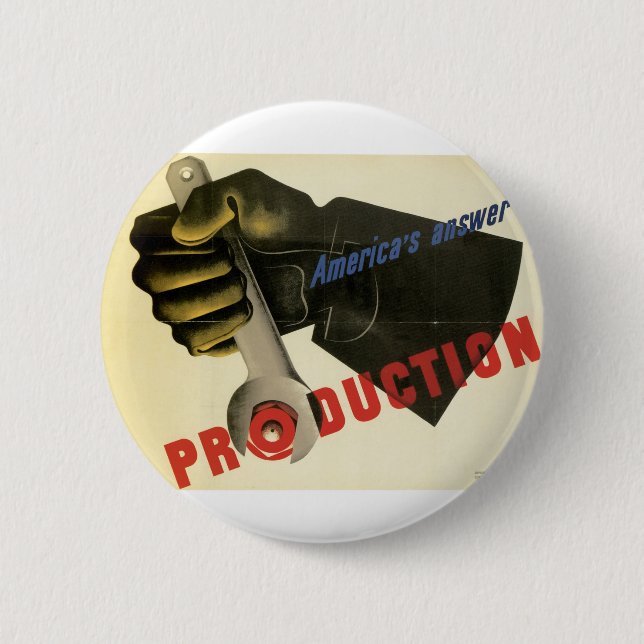 America's Answer! Production 6 Cm Round Badge (Front)