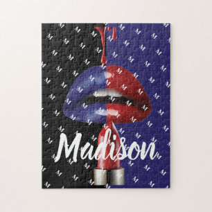  America's Beauty Makeup Girl Custom Personalised Jigsaw Puzzle