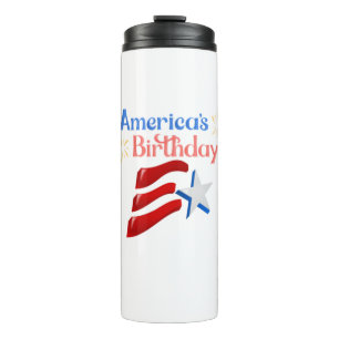 America's Birthday 4Th Of July Thermal Tumbler