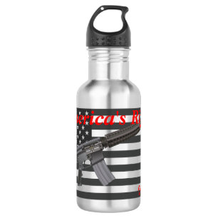 Americas Favorite Rifle USA Flag AR15 Personalized 532 Ml Water Bottle