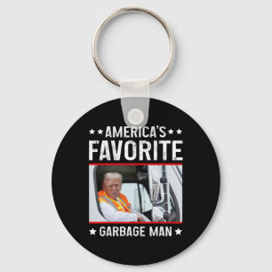 America's Favourite Garbage Man Funny Trump Garbag Key Ring