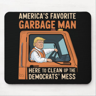 America's Favourite Garbage Man Trump 45 47 USA Mouse Pad