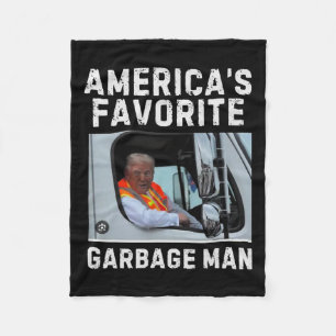 America's Favourite Garge Man Trump 2024 Fleece Blanket