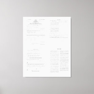 America's First Income Tax Form 1040 from 1913  Canvas Print