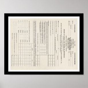 America's First Income Tax Form 1040 Poster