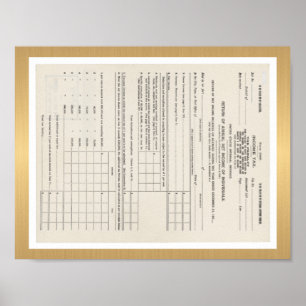 America's First Income Tax Form 1040 Poster