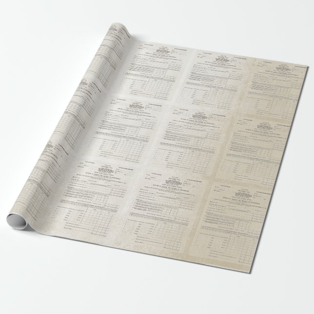 America's First Income Tax Paper Gold Pearl (Unrolled)