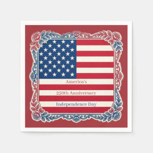 America's Flag 250th Anniversary Independence Day Napkin