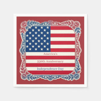 America's Flag 250th Anniversary Independence Day  Napkin