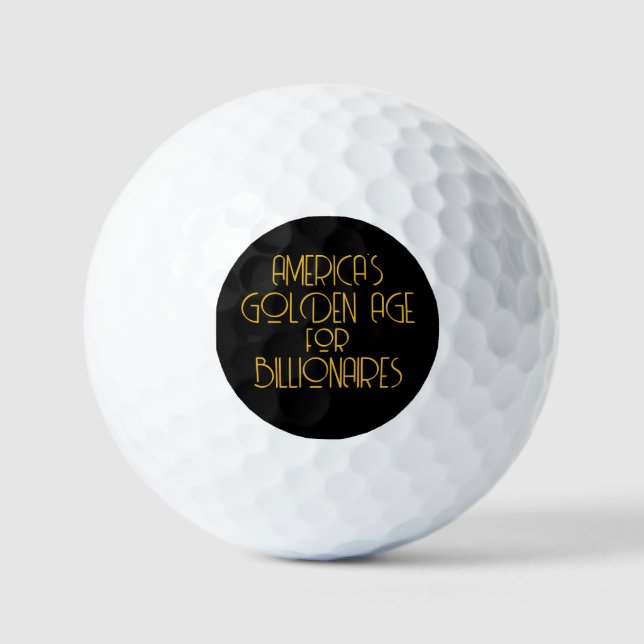 America's Golden Age for Billionaires Golf Balls (Front)