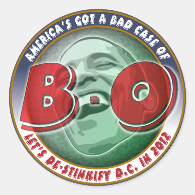 America's Got a Bad Case of... Classic Round Sticker (Front)