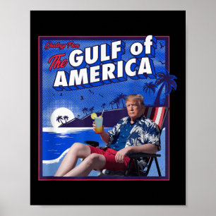 Americas Gulf Mexico Presdent Sombrero Summer  Poster