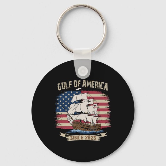 Americas Gulf Mexico Presdent Trump Est 2025 Ameri Key Ring (Front)