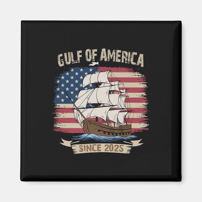 Americas Gulf Mexico Presdent Trump Est 2025 Ameri Magnet (Front)