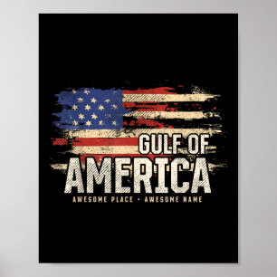 Americas Gulf Of Usa Grunge Patriotic  Poster