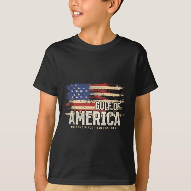 Americas Gulf Of Usa Grunge Patriotic  T-Shirt (Front)