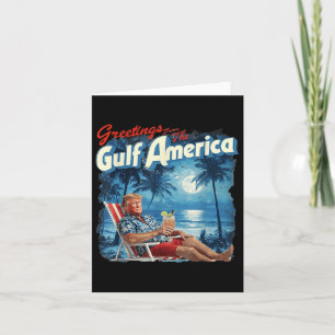 Americas Gulf Trump 2024 Retro Beach Usa America Card