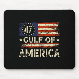 America's Gulf Vintage American Flag Gulf Mexico Mouse Pad