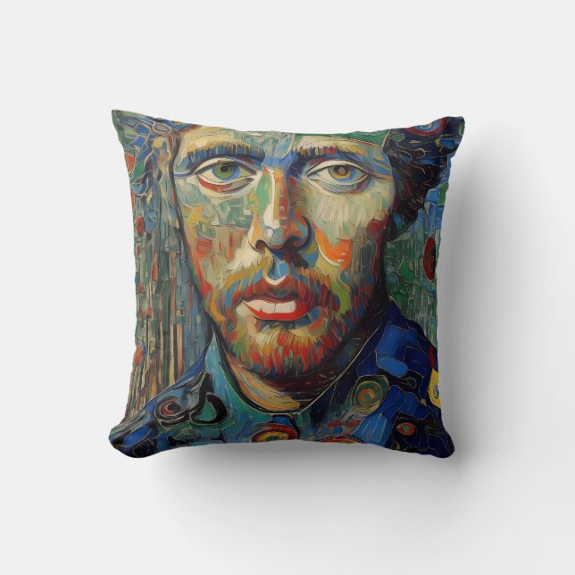 America's Man Portrait Painting Cushion (Front)