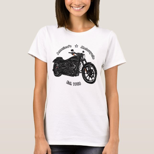America's Motorcycle Black White Top (Front)