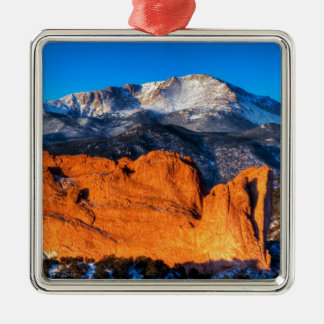America's Mountain at Sunrise Metal Tree Decoration